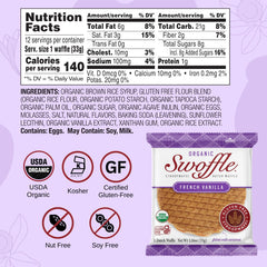 Swoffle close-up of thin waffle texture revealing crisp edges and gooey caramel center