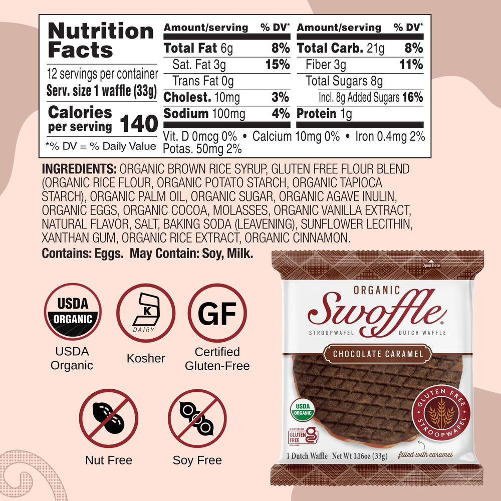 Swoffle wafer warming on coffee mug rim with gooey center, enhancing flavor and texture
