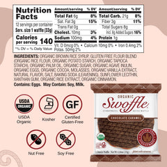 Swoffle wafer warming on coffee mug rim with gooey center, enhancing flavor and texture