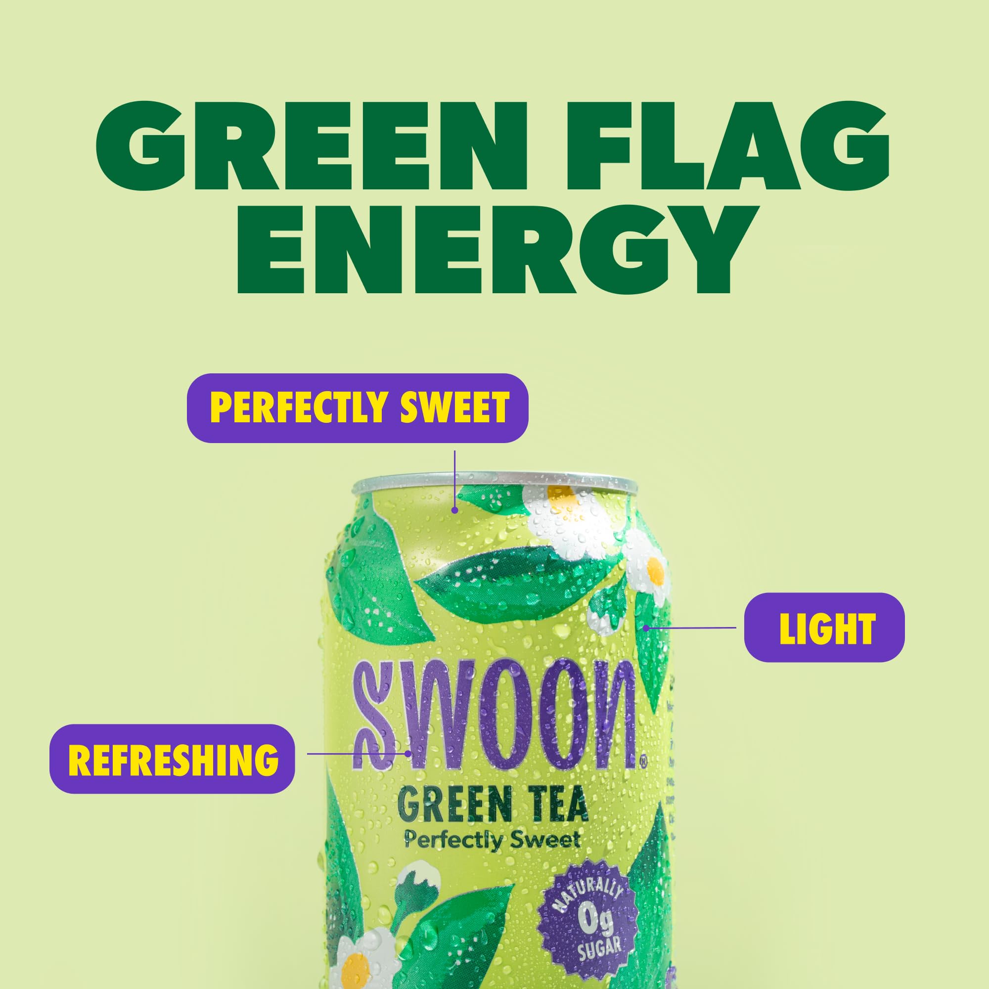 Swoon can next to a hand for scale, demonstrating convenient single-serve size