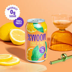 Swoon label closeup highlighting ingredients and natural sweetener benefit