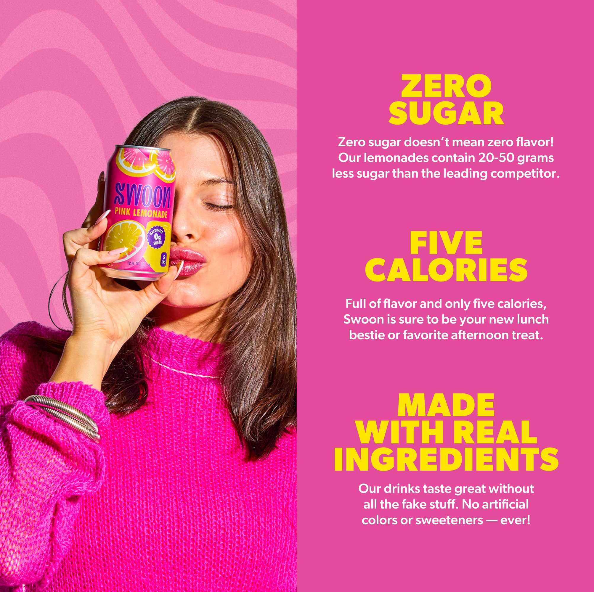 Swoon assortment of different flavor cans showing variety and taste options