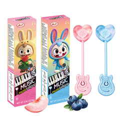 SWOOT heart lollipop front packaging showing product and benefit of surprise music