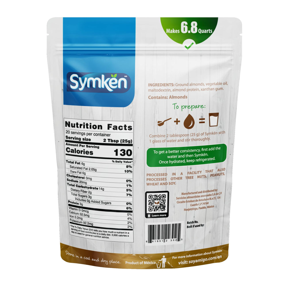 SYMKEN opened container with spoonful of powder, convenient scoop and use