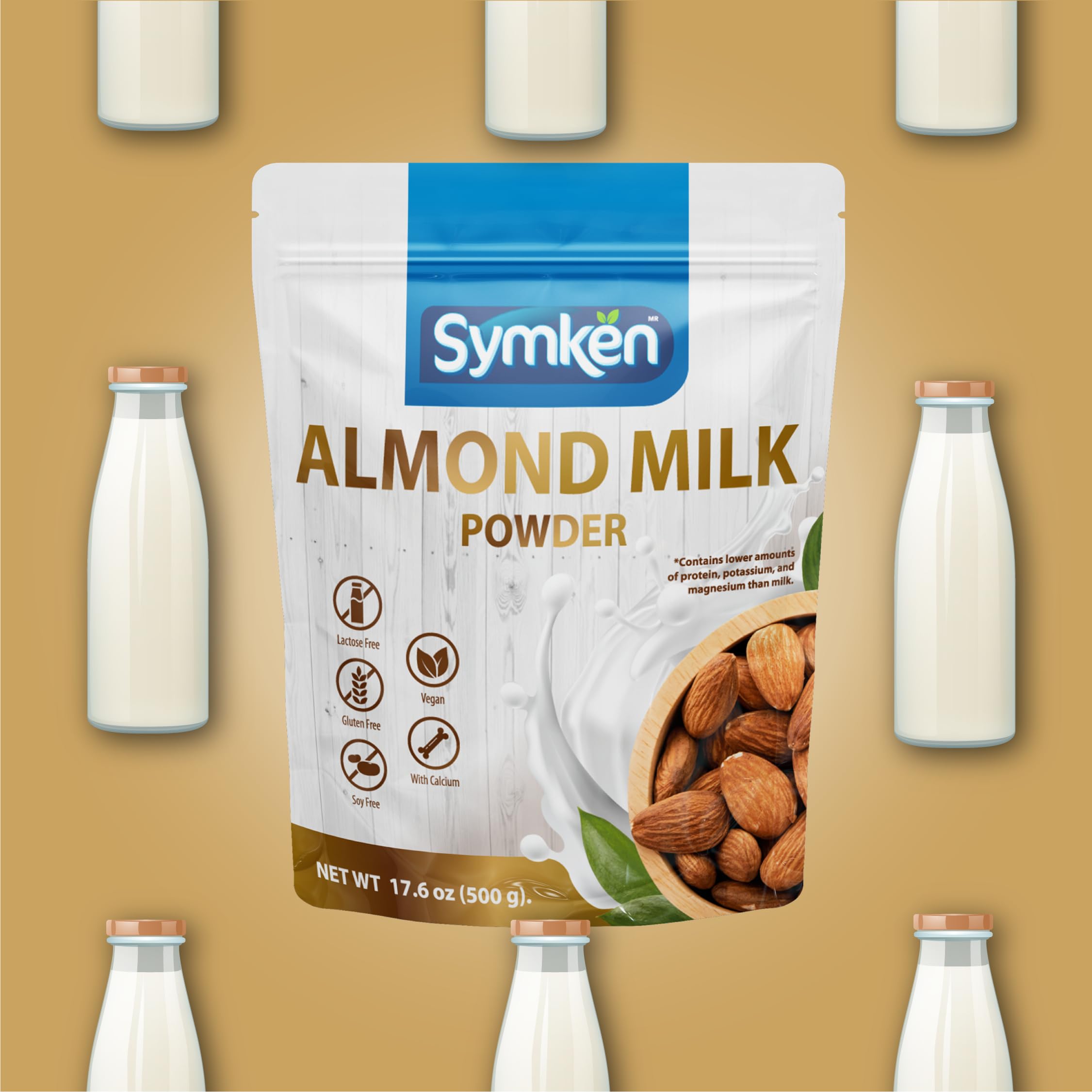SYMKEN packaging label showing nutrition facts and certifications for trust