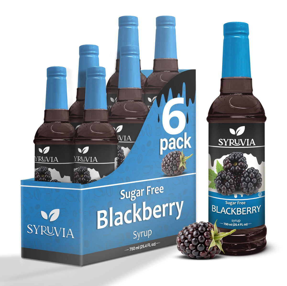 SYRUVIA front packaging shows bottle and label, easy inventory ID