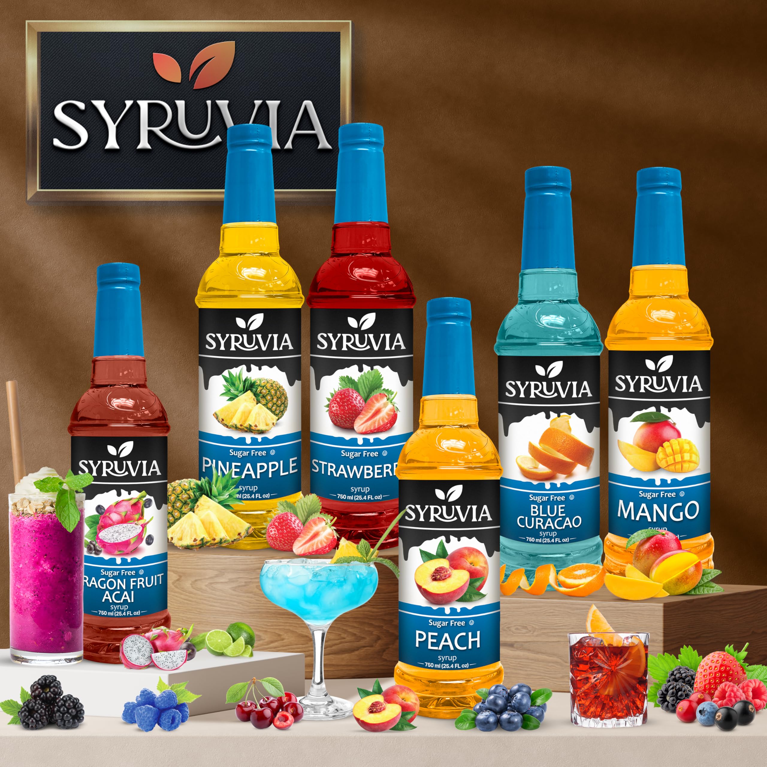 SYRUVIA six-pack wholesale boxed for cafes, cost-effective bulk supply