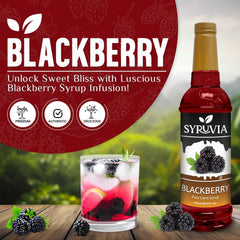 SYRUVIA syrup pouring to show glossy texture and easy mixing benefit
