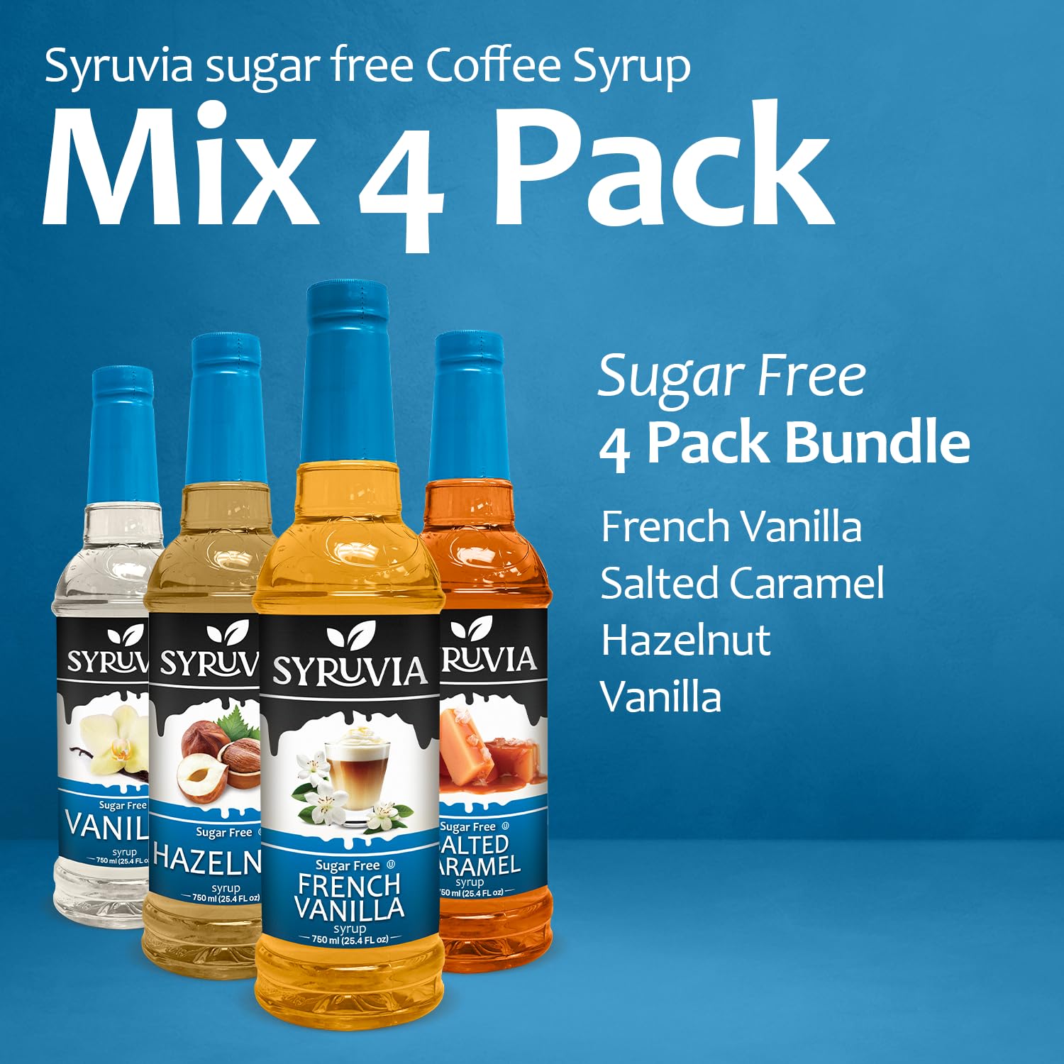 SYRUVIA bottles with measuring tape showing 25.4 fl oz size for value
