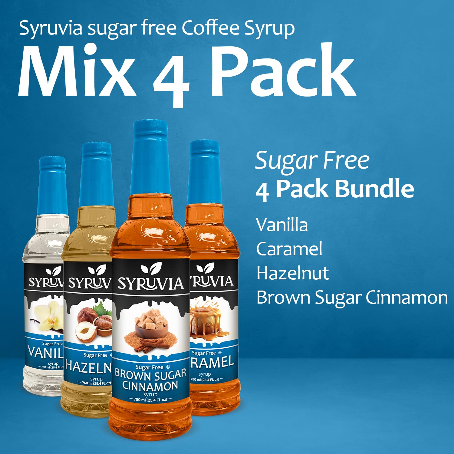SYRUVIA brown sugar cinnamon syrup on spoon emphasizing warm flavor note