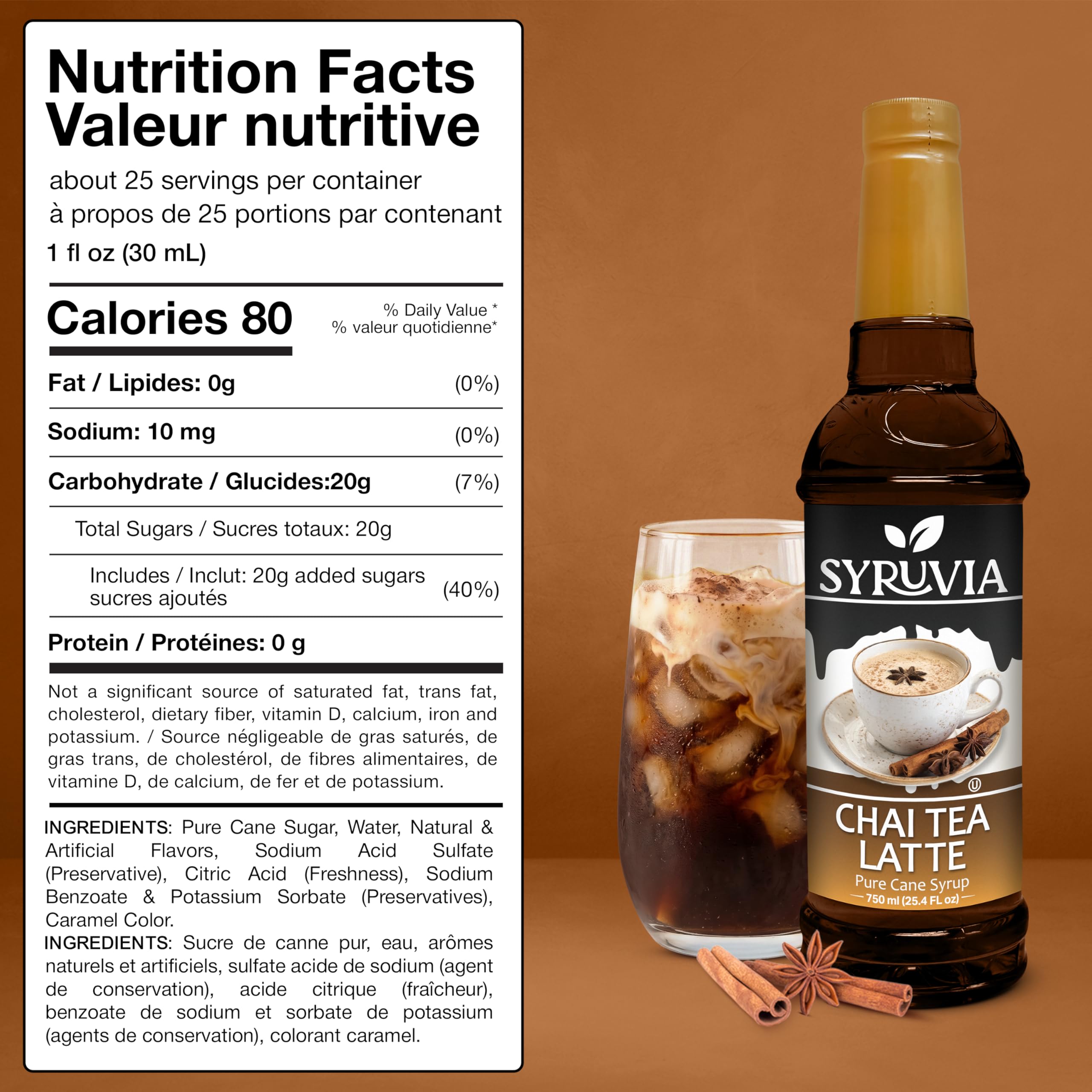 Close-up spoon of Syruvia syrup showcasing thick texture and consistent sweetness