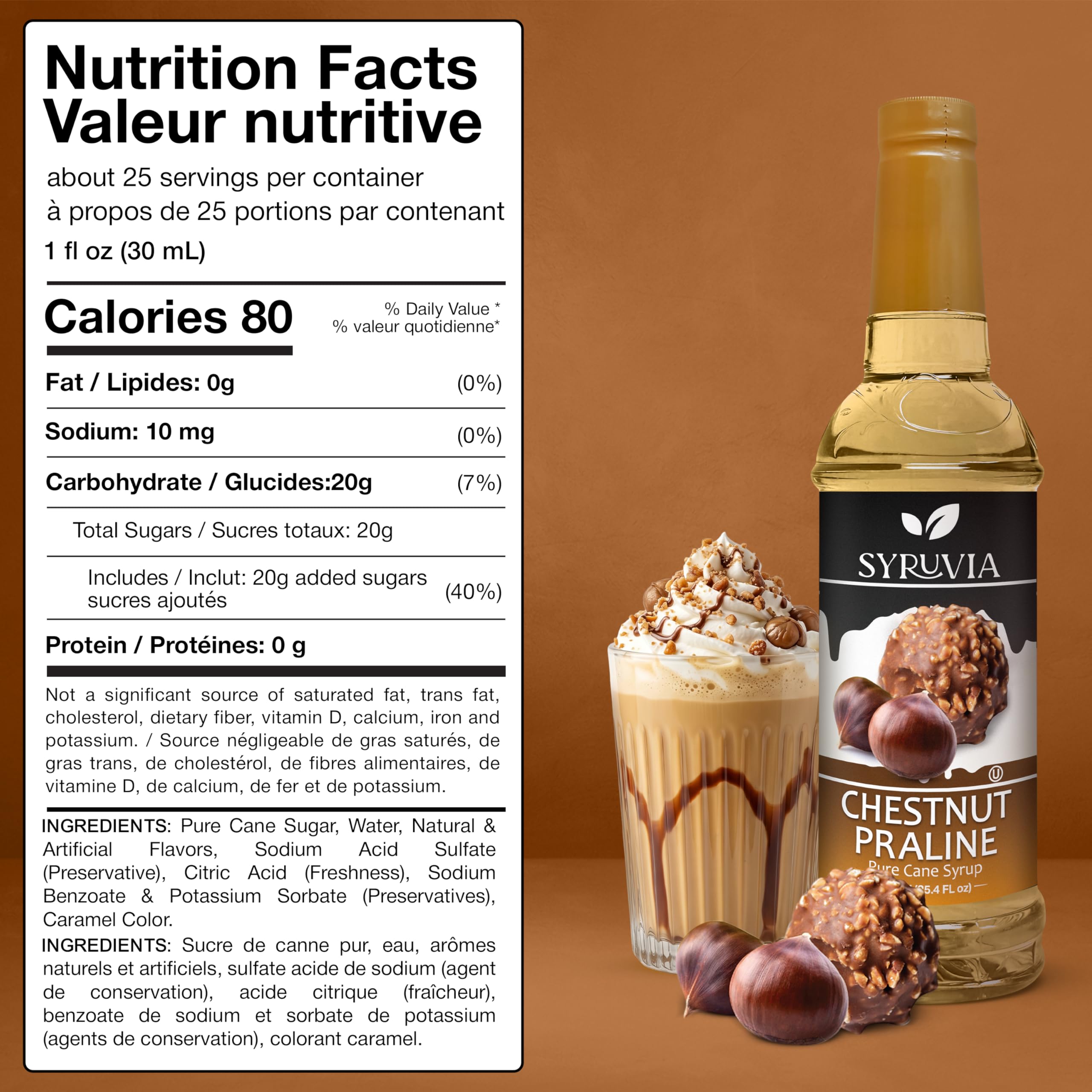 SYRUVIA syrup close-up texture highlighting glossy consistency and smooth blend