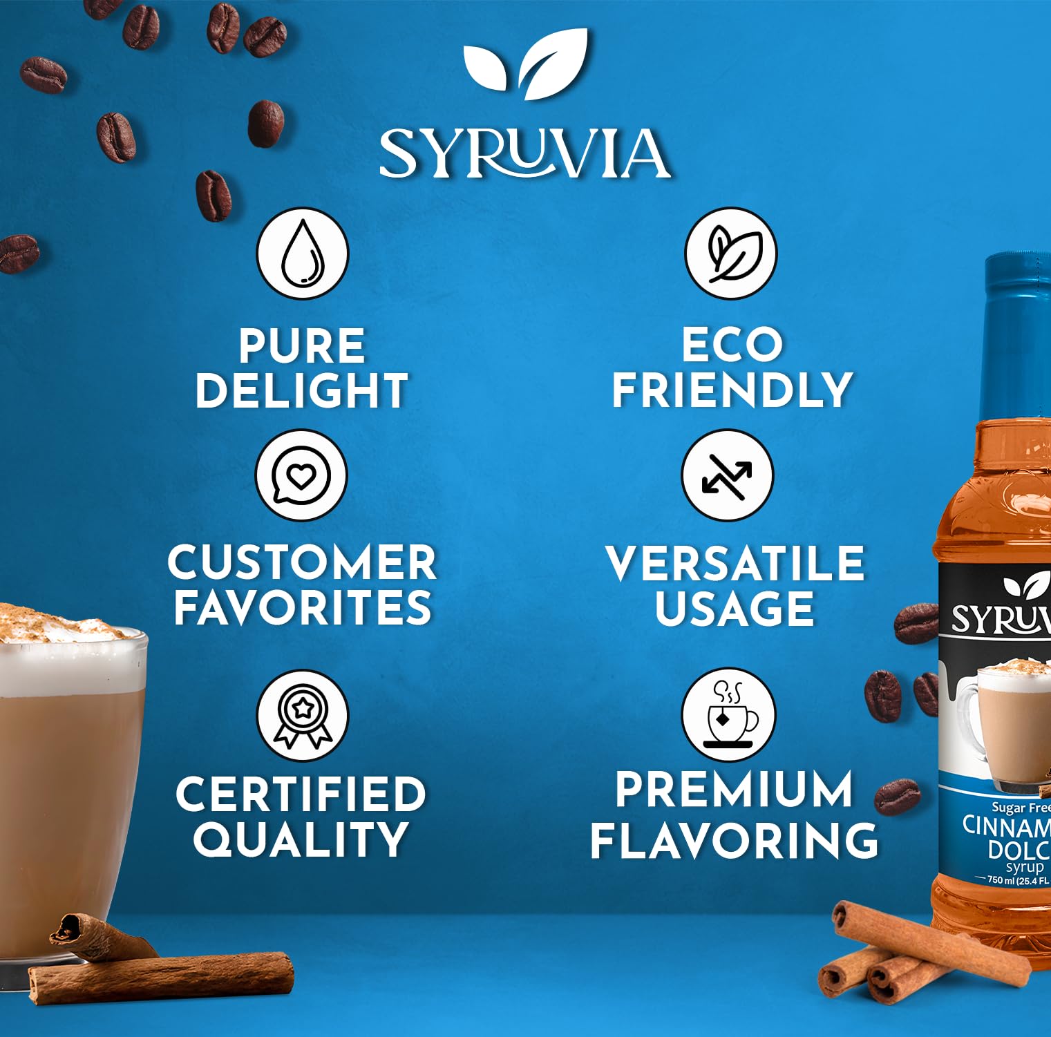 SYRUVIA ingredient label detail highlighting kosher and made in USA