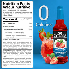 SYRUVIA close-up of glossy strawberry syrup texture showing smooth blendability