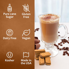 SYRUVIA ingredients label close-up communicates quality and Kosher-certified benefit