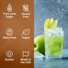 SYRUVIA ingredient label highlighting made in USA and Kosher-certified quality