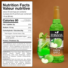SYRUVIA pour into glass illustrating smooth blending and bright apple taste