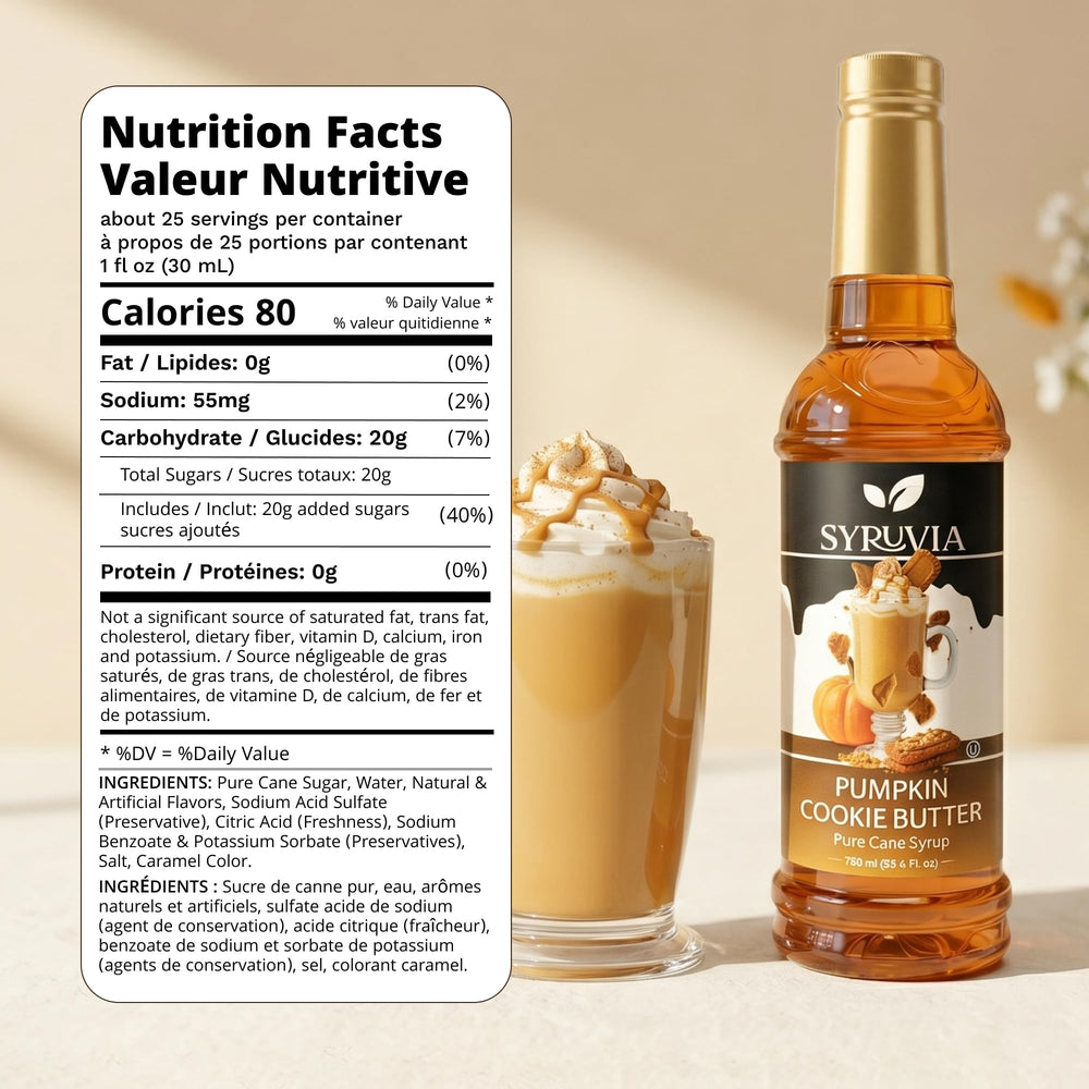 SYRUVIA syrup pouring texture over spoon to show viscosity and easy mixing benefit