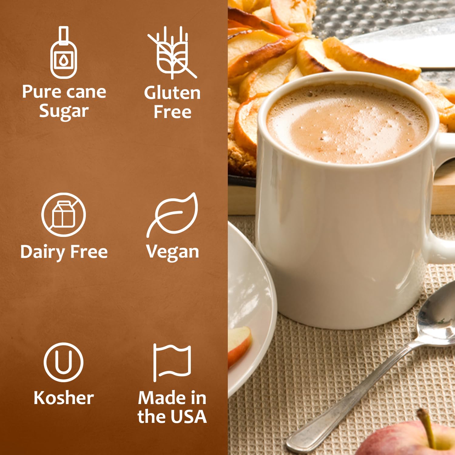SYRUVIA added to iced coffee glass for quick cold beverage sweetness