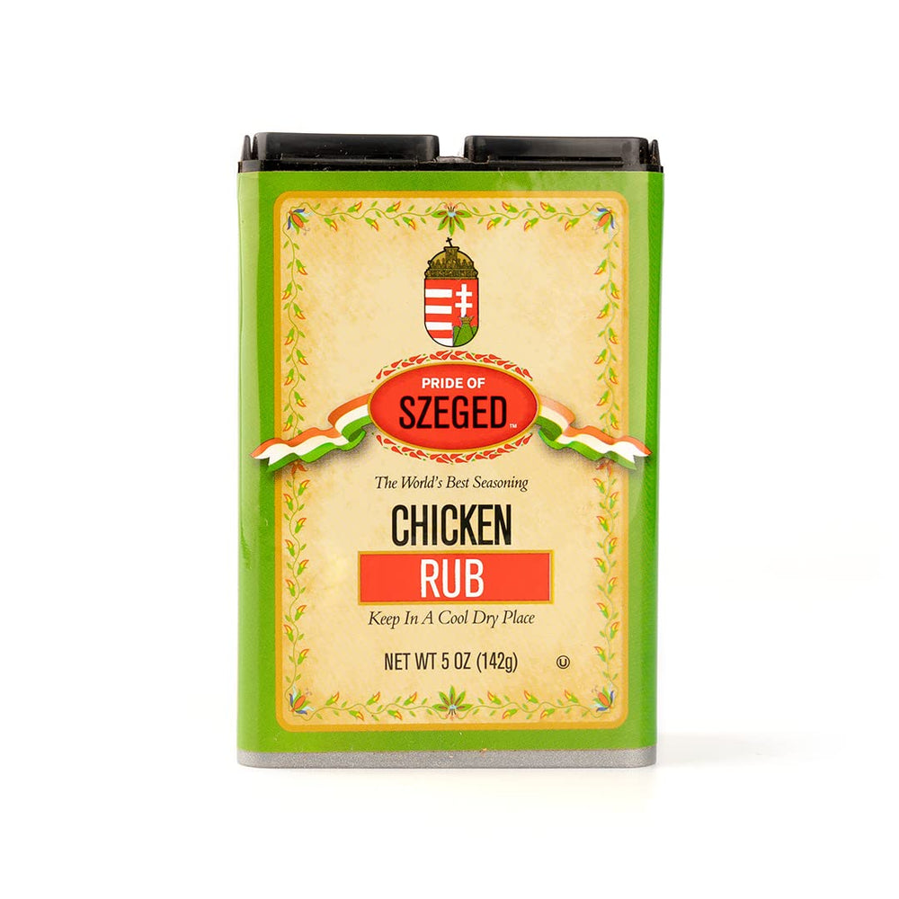 Szeged open tin with visible rub showing freshness and convenience