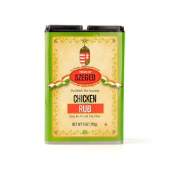 Szeged open tin with visible rub showing freshness and convenience