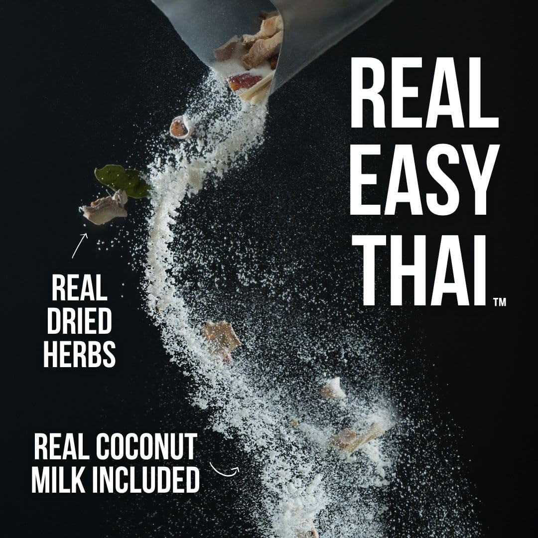 TAAN THAI steaming Tom Kha soup in bowl, brand delivering authentic creamy flavor