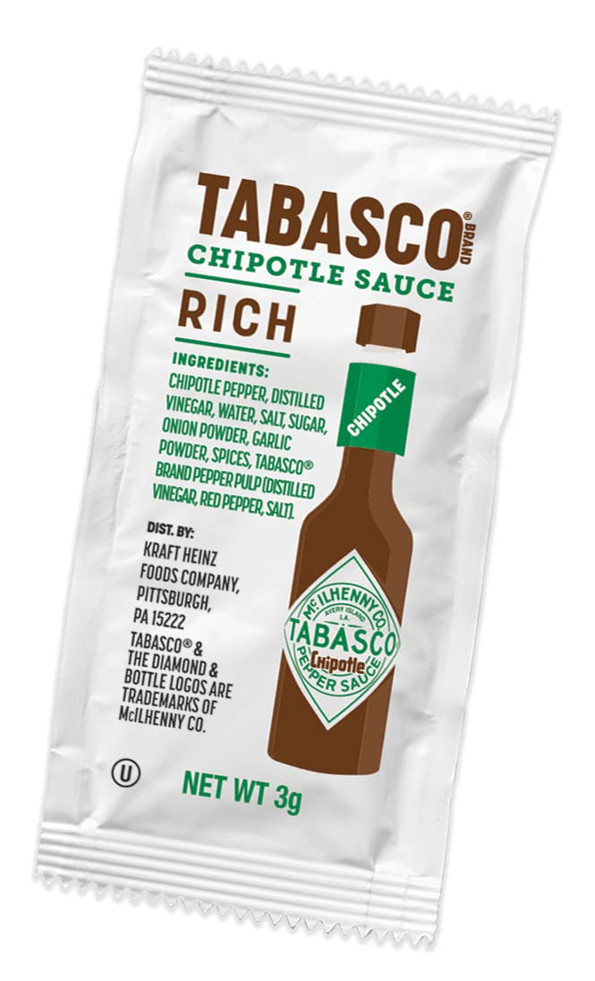 TABASCO many single packets spread for easy portioning and quick service
