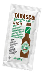 TABASCO many single packets spread for easy portioning and quick service