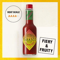 TABASCO brand pour spout close-up for controlled dispensing and reduced mess