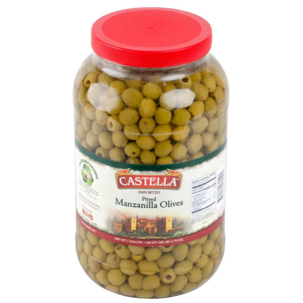TableTop King close-up of olive texture highlighting firm flesh and Spanish-cured flavor