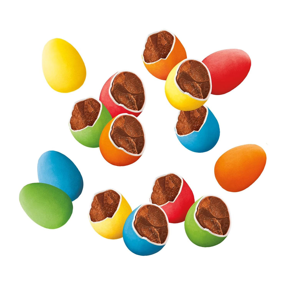 Taboom close-up of candy shell and milk chocolate center highlighting crisp texture
