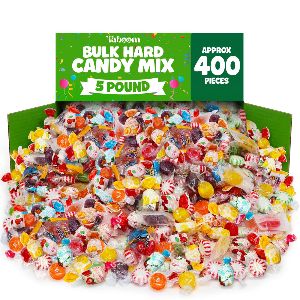 Taboom front packaging showing 5 lb bag and product branding, highlights bulk value