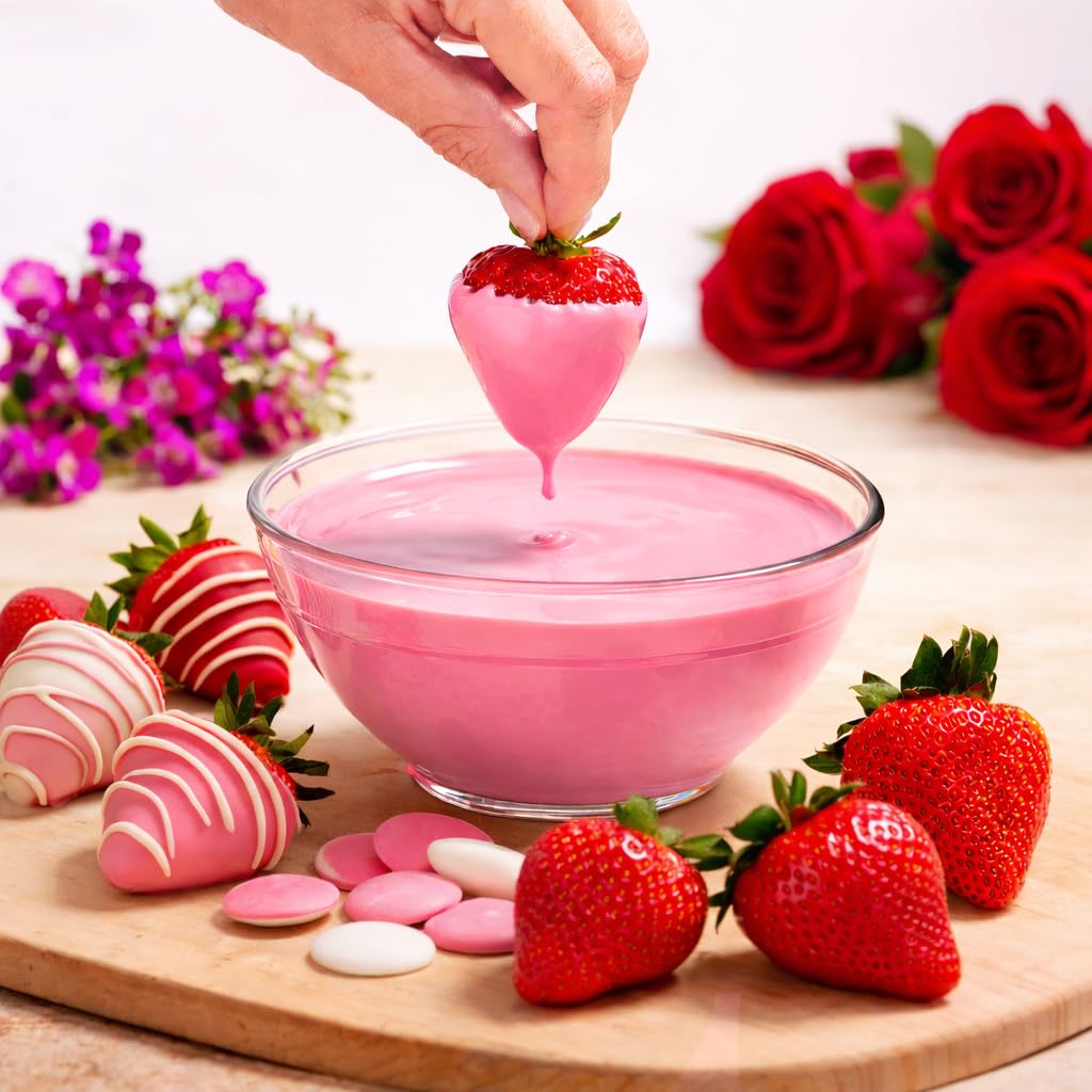 Taboom pink wafers on party table display showing colorful dessert decoration benefit