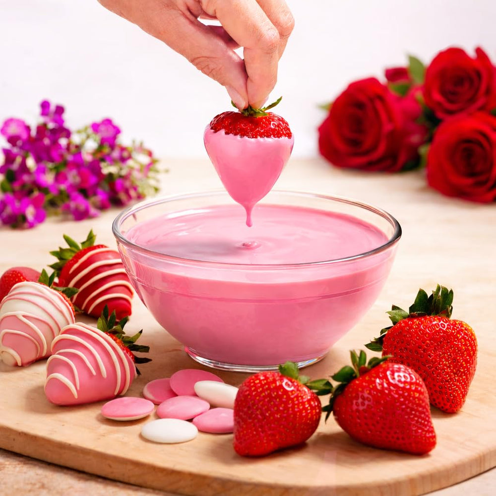 Taboom pink wafers on party table display showing colorful dessert decoration benefit