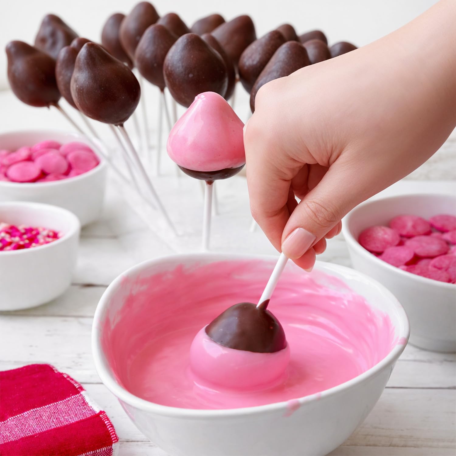 Taboom pink wafer close-up melting texture showing smooth glossy flow benefit