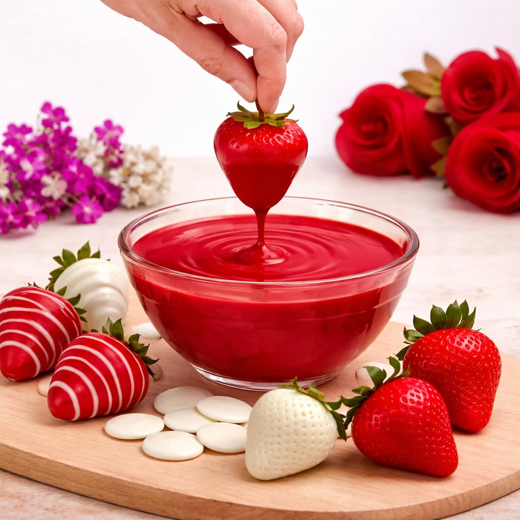 Taboom red melts close-up texture showing smooth consistency for even coating