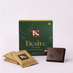 TAC Delights Desire chocolate close-up highlighting smooth texture and creamy melt