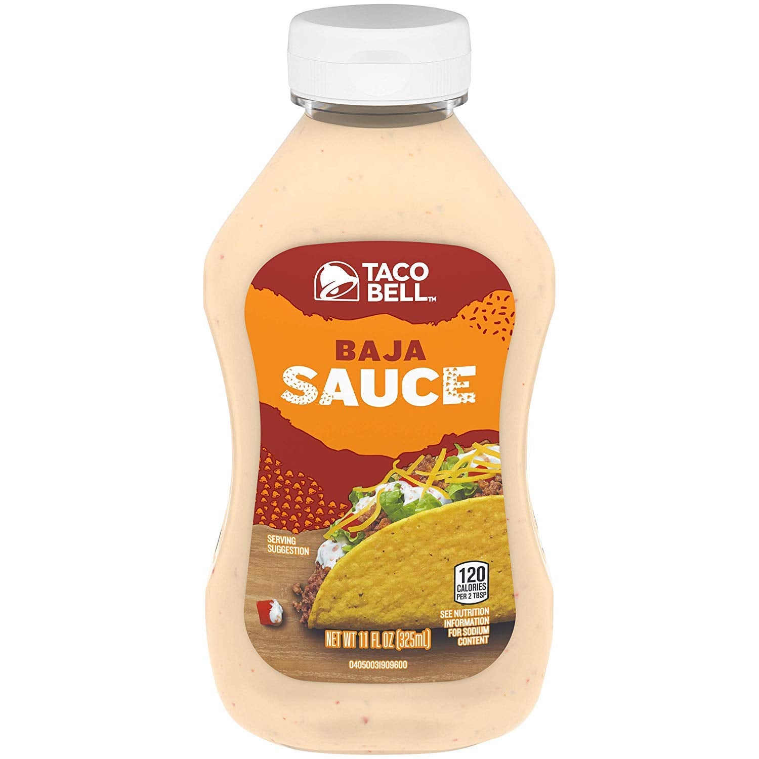 Taco Bell Baja Sauce front bottle showing label for authentic brand flavor