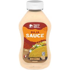 Taco Bell Baja Sauce front bottle showing label for authentic brand flavor