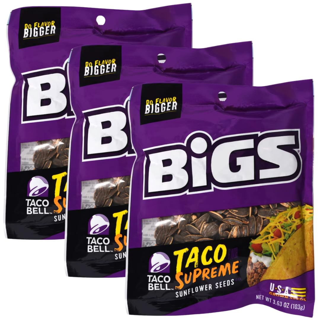 Taco Supreme front packaging showing bag design and portable snack benefit