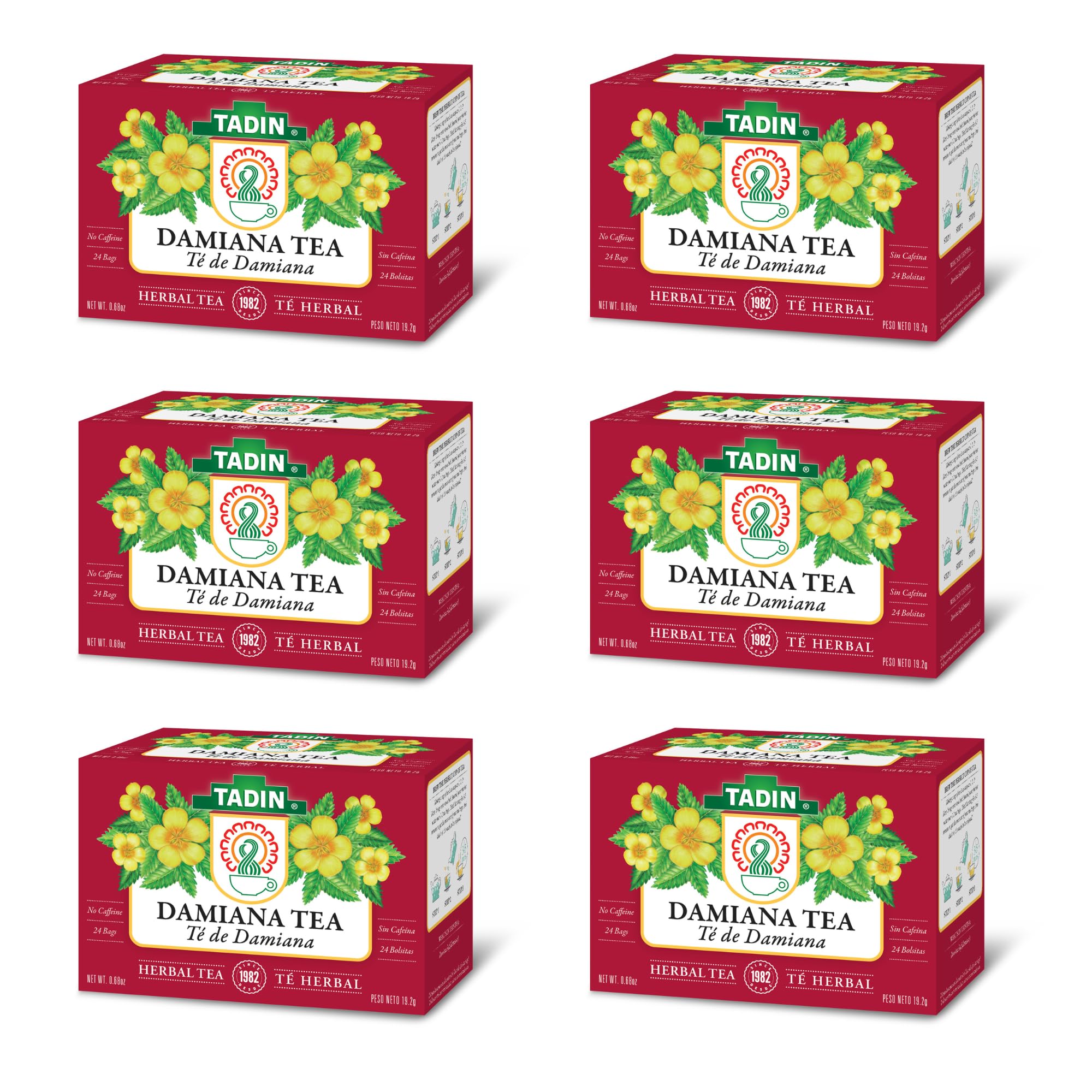 Cup of Tadin Damiana Tea steeping, displays aromatic steam and calming ritual