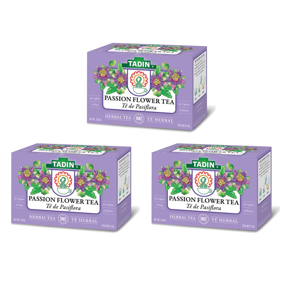 Tadin front packaging showing three boxes and 72 tea bags for convenience