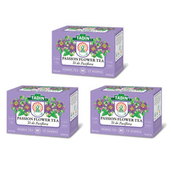 Tadin front packaging showing three boxes and 72 tea bags for convenience