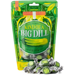 Taffy Shop front packaging of Kind Of a Big Dill showcasing brand and tangy appeal