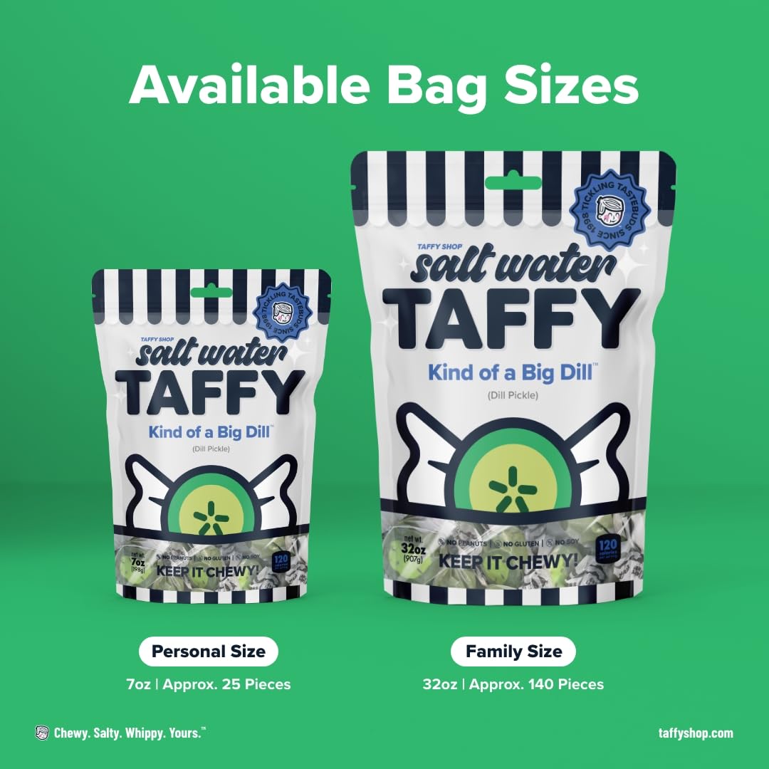 Taffy Shop label close-up showing kosher symbol and ingredient transparency