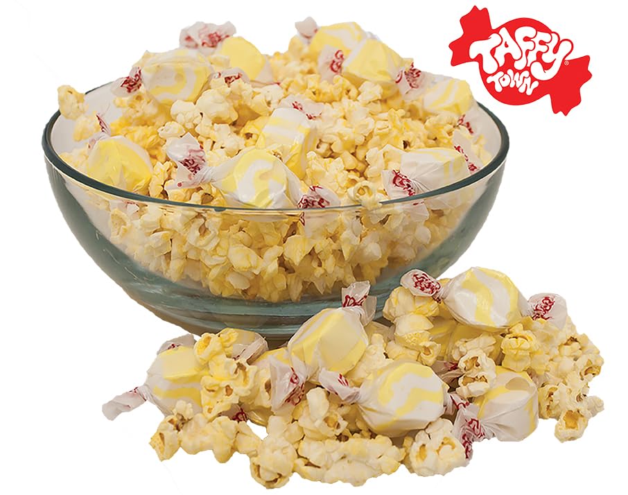 Taffy Town taffy on tray during movie night, nostalgic snack for gatherings
