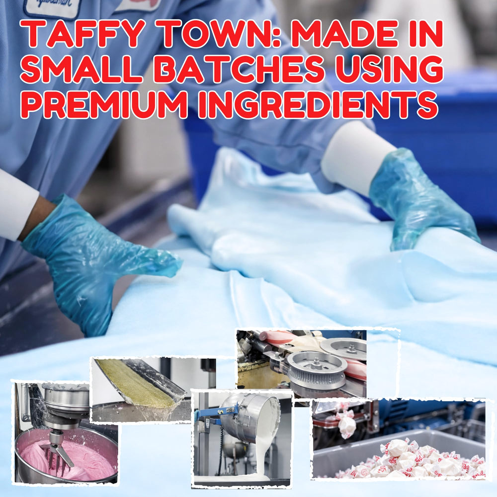Taffy Town pack held in hand for scale, shows portable travel-friendly size