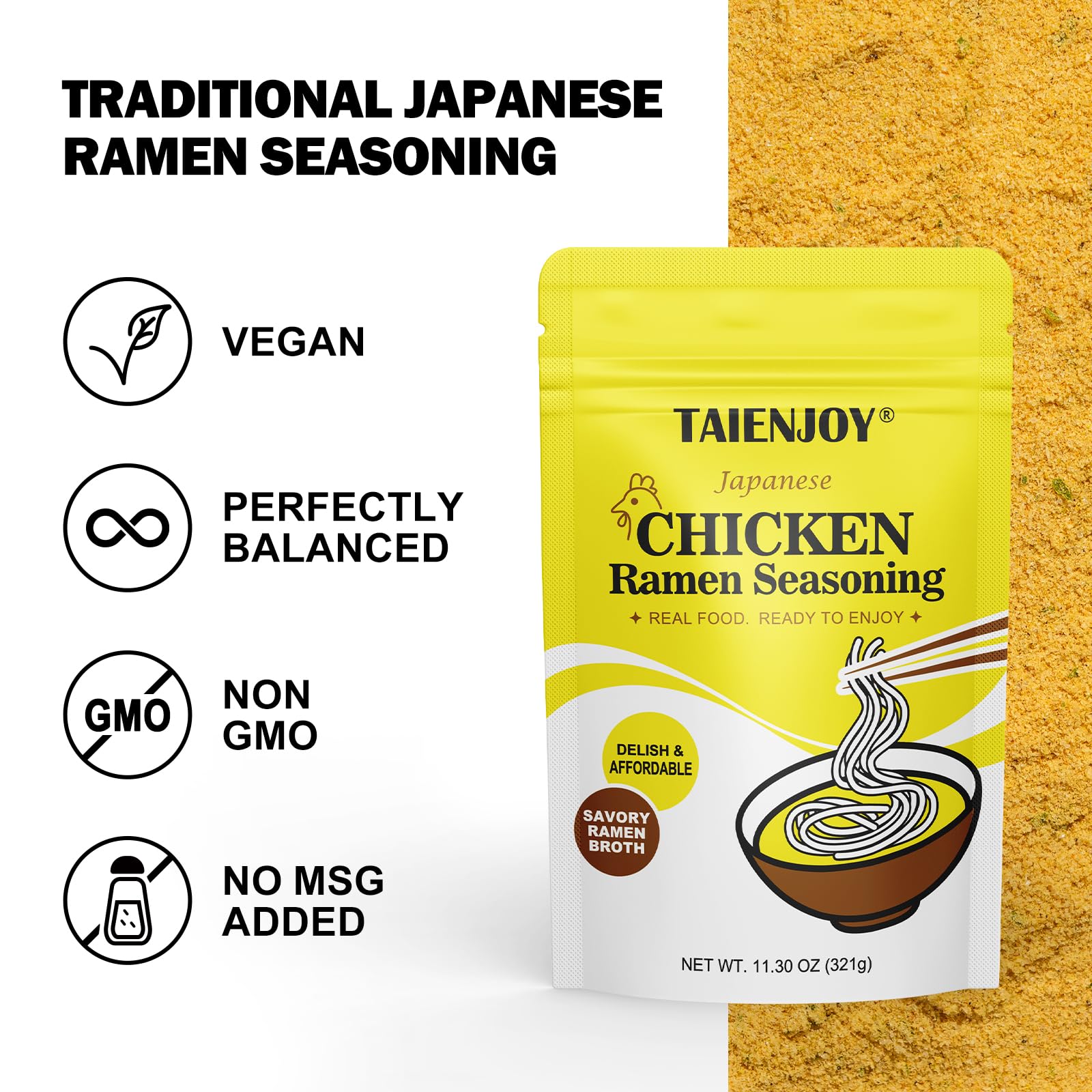 Taienjoy close-up powder texture showcasing fine blend and even solubility
