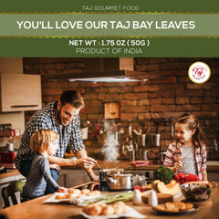 TAJ Gourmet Foods bay leaves simmering in pot to show how they enhance savory dishes