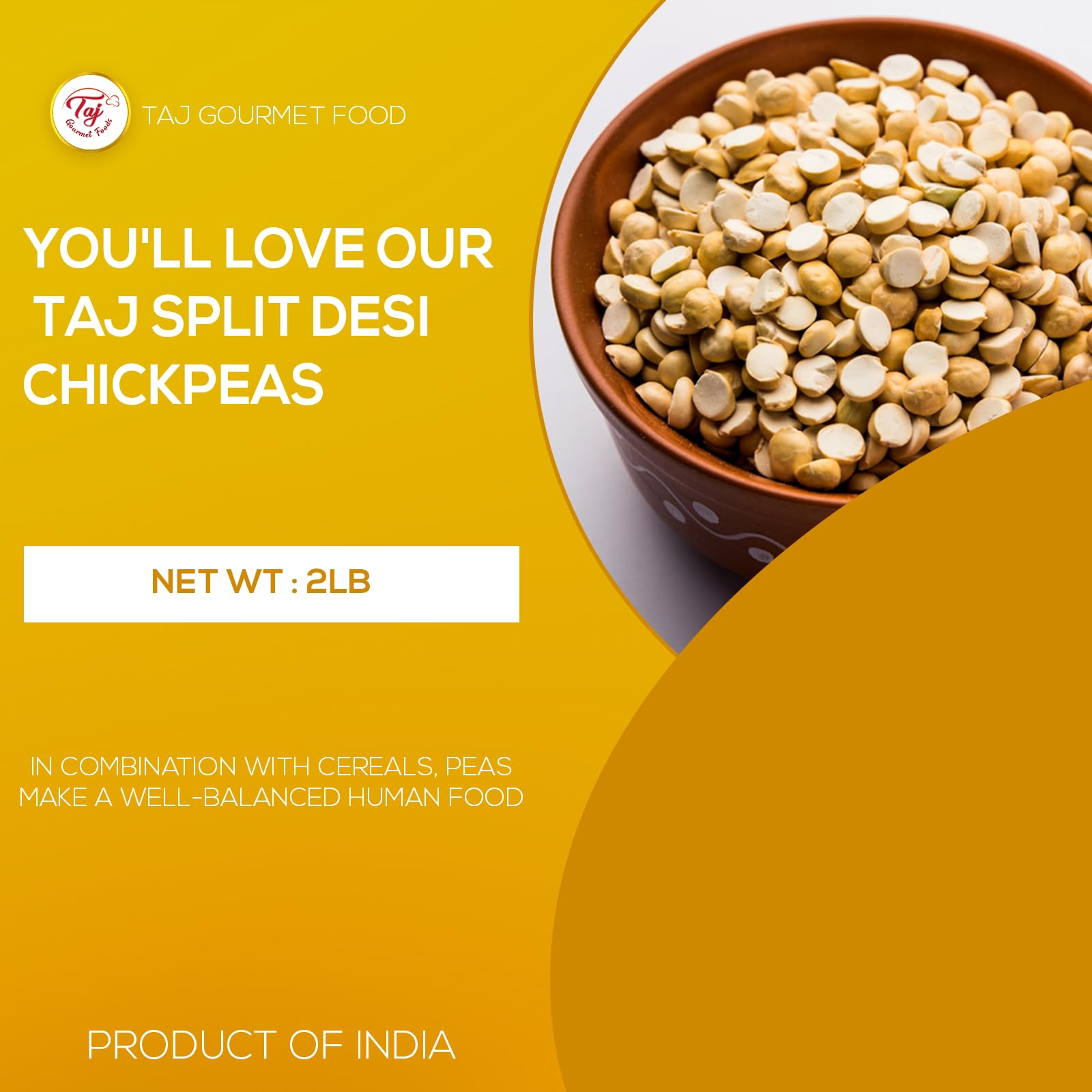 TAJ Gourmet Foods chana dal cooking in pot illustrating quick-cook convenience